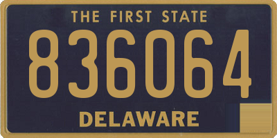 DE license plate 836064