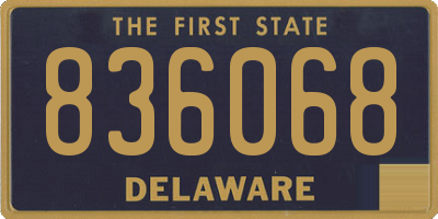 DE license plate 836068