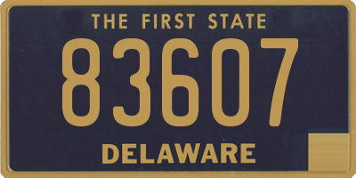 DE license plate 83607
