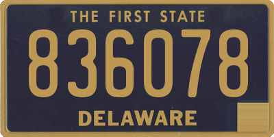 DE license plate 836078