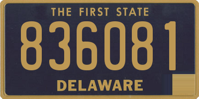 DE license plate 836081