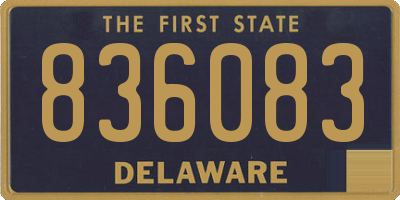 DE license plate 836083