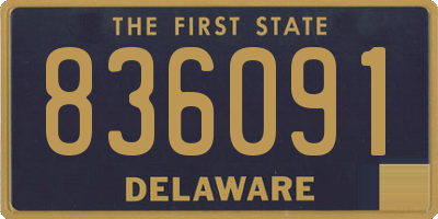 DE license plate 836091