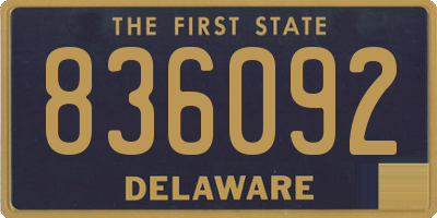DE license plate 836092
