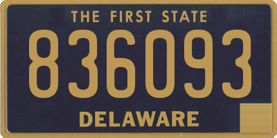 DE license plate 836093