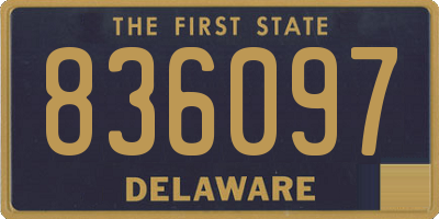 DE license plate 836097