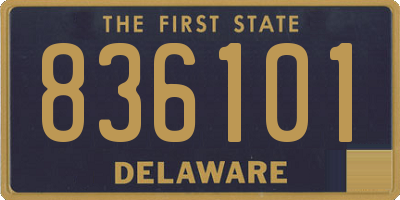 DE license plate 836101