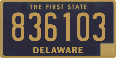 DE license plate 836103