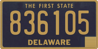 DE license plate 836105