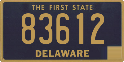 DE license plate 83612