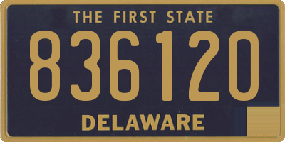 DE license plate 836120