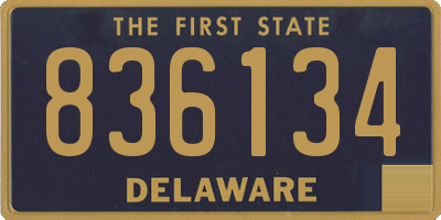 DE license plate 836134