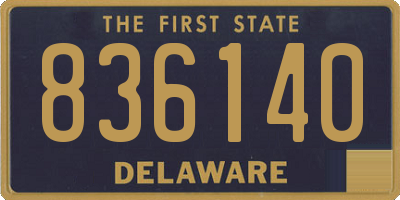 DE license plate 836140