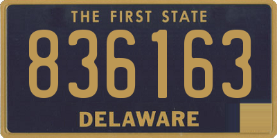 DE license plate 836163