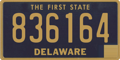 DE license plate 836164