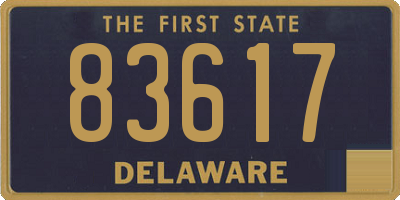 DE license plate 83617