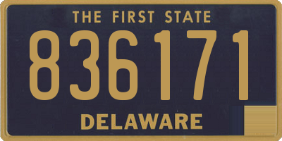 DE license plate 836171