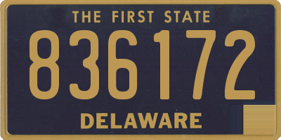 DE license plate 836172