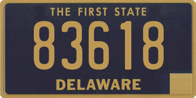 DE license plate 83618