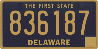 DE license plate 836187