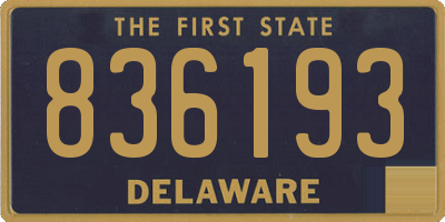 DE license plate 836193