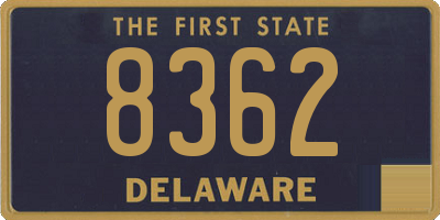 DE license plate 8362