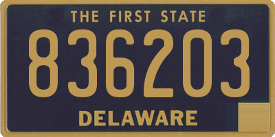 DE license plate 836203