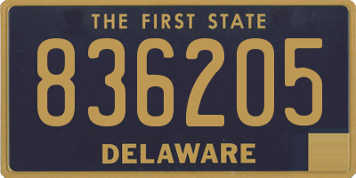 DE license plate 836205