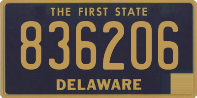 DE license plate 836206