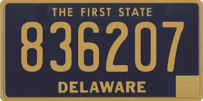 DE license plate 836207