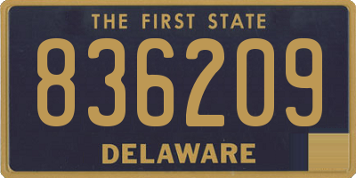 DE license plate 836209