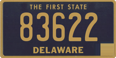 DE license plate 83622