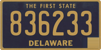 DE license plate 836233