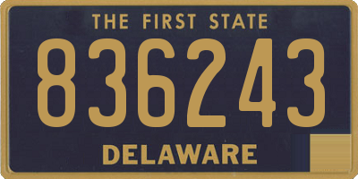 DE license plate 836243