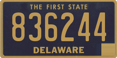DE license plate 836244