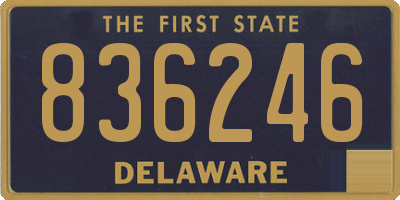 DE license plate 836246