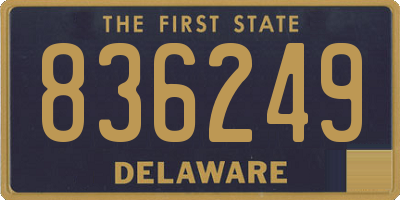 DE license plate 836249