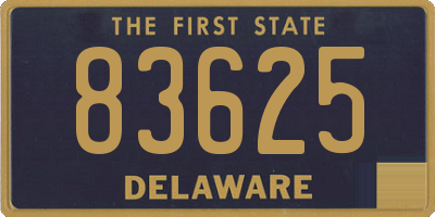 DE license plate 83625