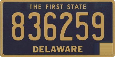 DE license plate 836259