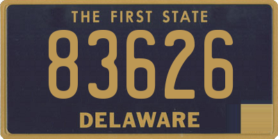 DE license plate 83626