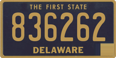 DE license plate 836262