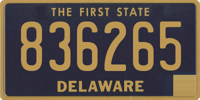 DE license plate 836265