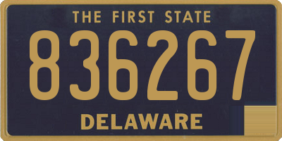 DE license plate 836267