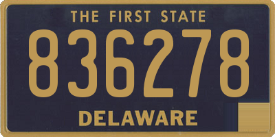 DE license plate 836278
