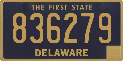 DE license plate 836279