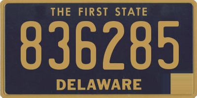 DE license plate 836285