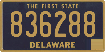 DE license plate 836288