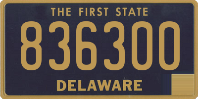 DE license plate 836300
