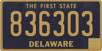 DE license plate 836303