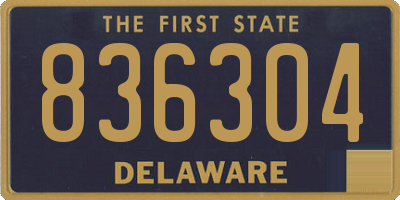 DE license plate 836304